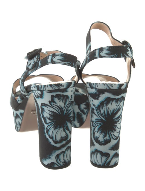 Prada Floral Print Slingback Pumps