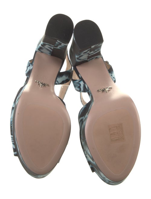 Prada Floral Print Slingback Pumps