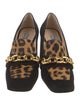 Prada Suede Chain-Link Accents Pumps