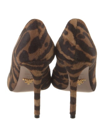 Prada Ponyhair Animal Print Pumps