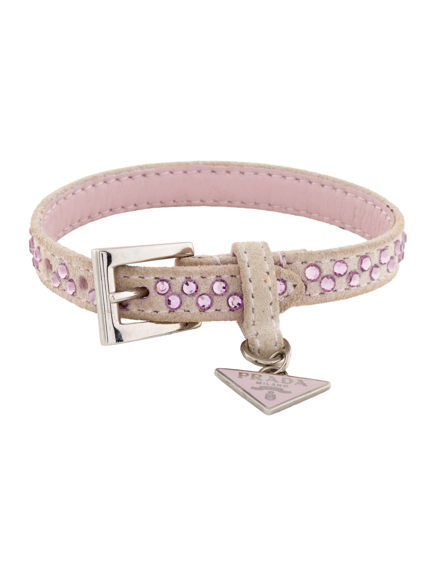 Prada Leather Wrap Bracelet