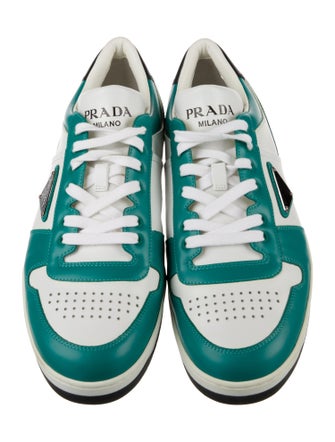 Prada Leather Colorblock Pattern Sneakers