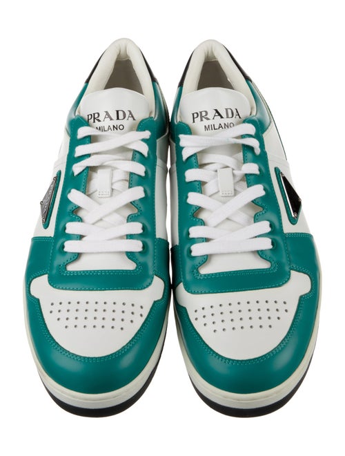 Prada Leather Colorblock Pattern Sneakers
