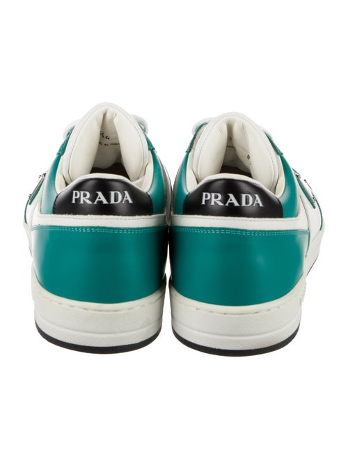 Prada Leather Colorblock Pattern Sneakers