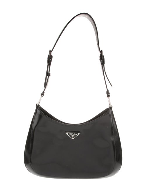 Prada Enameled Metal Triangle Cleo Medium