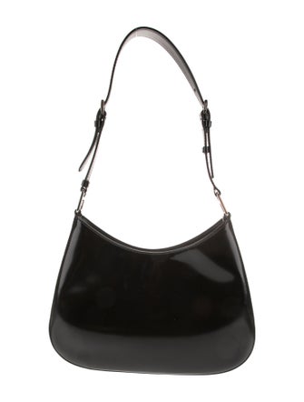 Prada Enameled Metal Triangle Cleo Medium