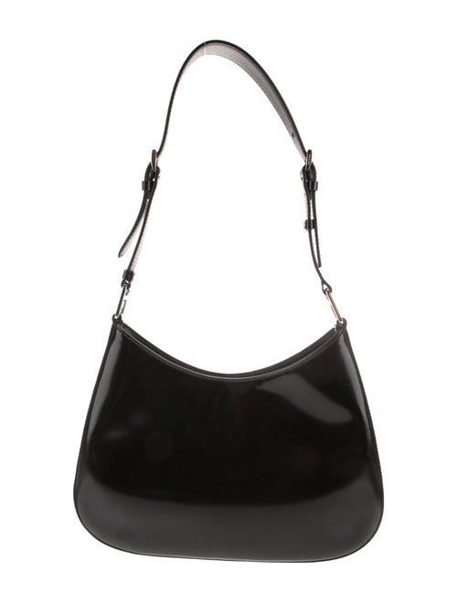 Prada Enameled Metal Triangle Cleo Medium