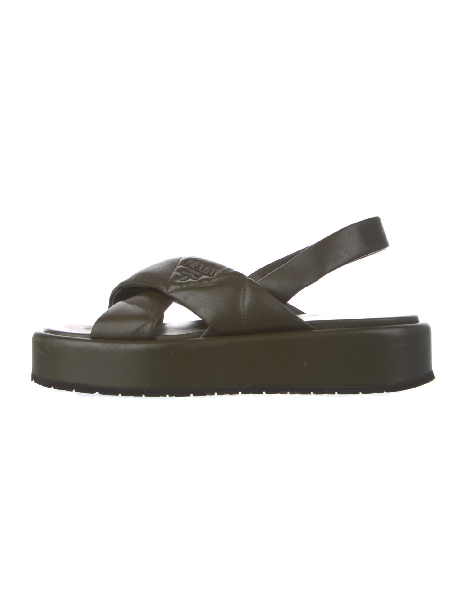 Prada Leather Slingback Sandals