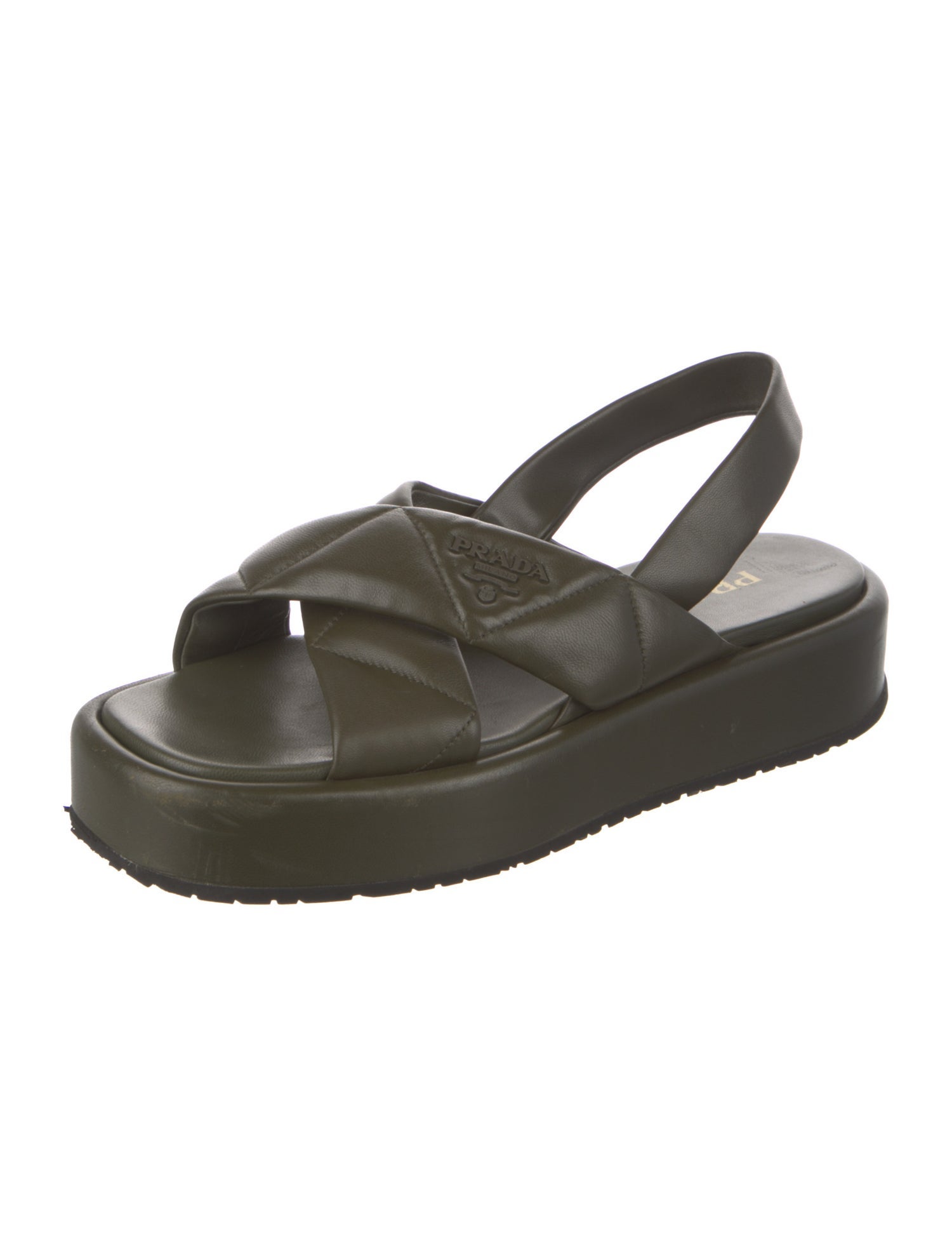 Prada Leather Slingback Sandals