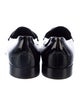 Prada Enameled Metal Triangle Patent Leather Loafers
