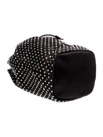 Prada Enameled Metal Triangle Bucket Bag