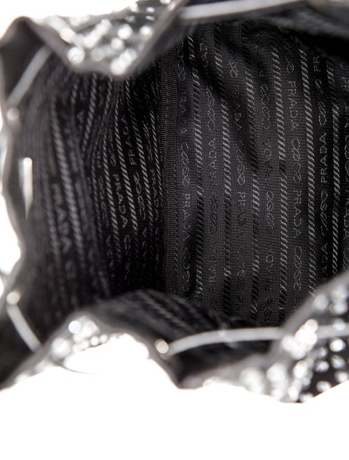 Prada Enameled Metal Triangle Bucket Bag