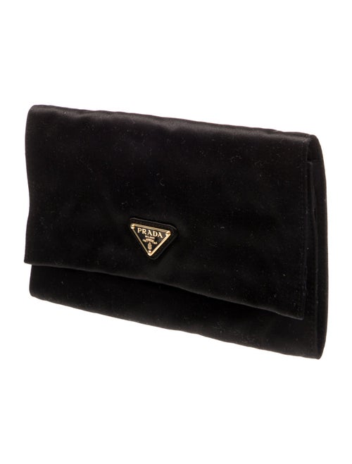 Prada Enameled Metal Triangle Clutch