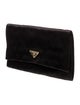 Prada Enameled Metal Triangle Clutch
