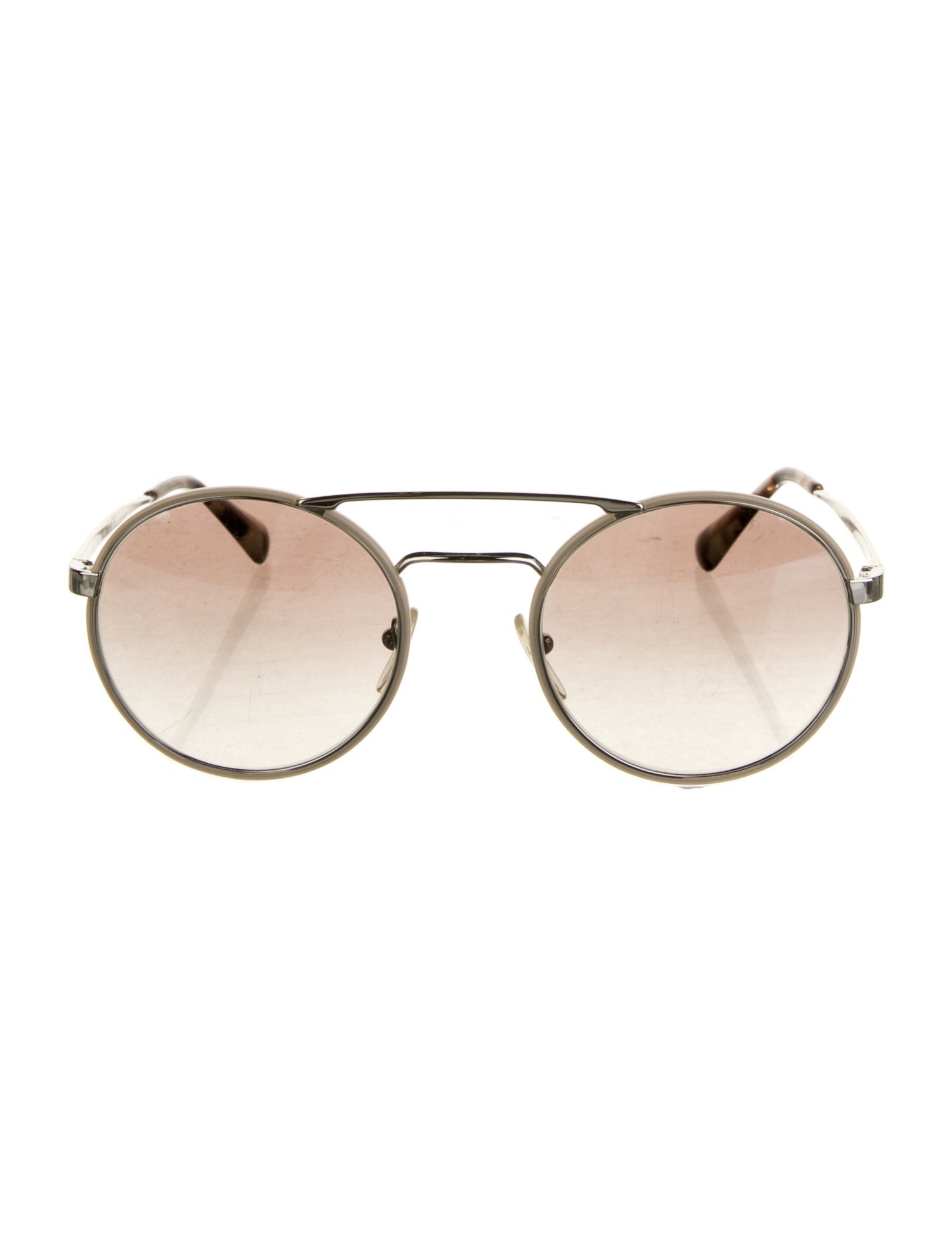 Prada Round Mirrored Sunglasses