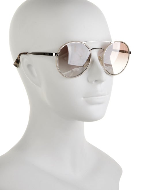 Prada Round Mirrored Sunglasses