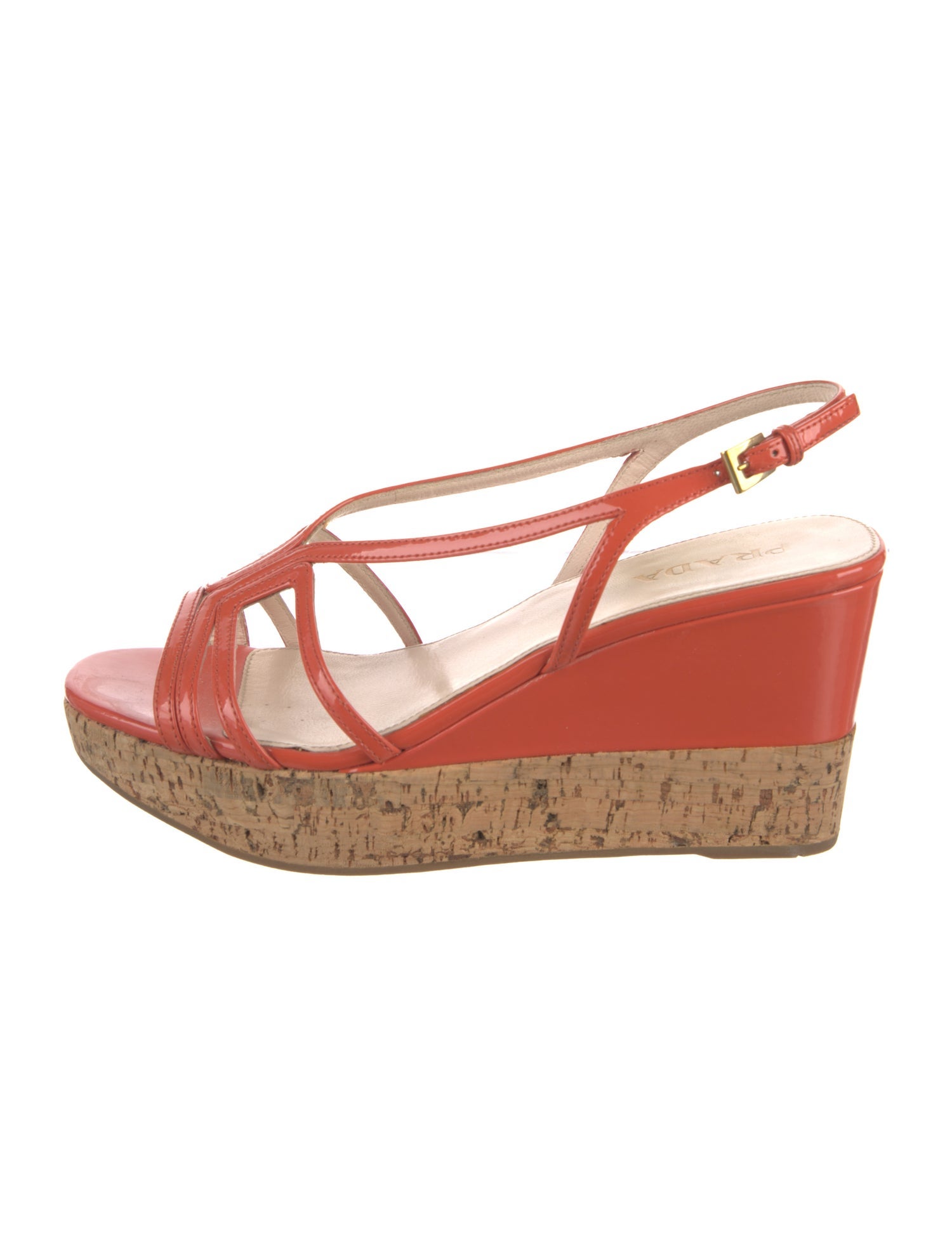 Prada Patent Leather Slingback Sandals