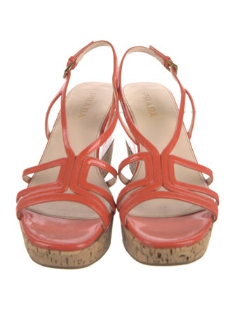 Prada Patent Leather Slingback Sandals