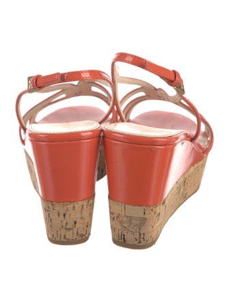 Prada Patent Leather Slingback Sandals