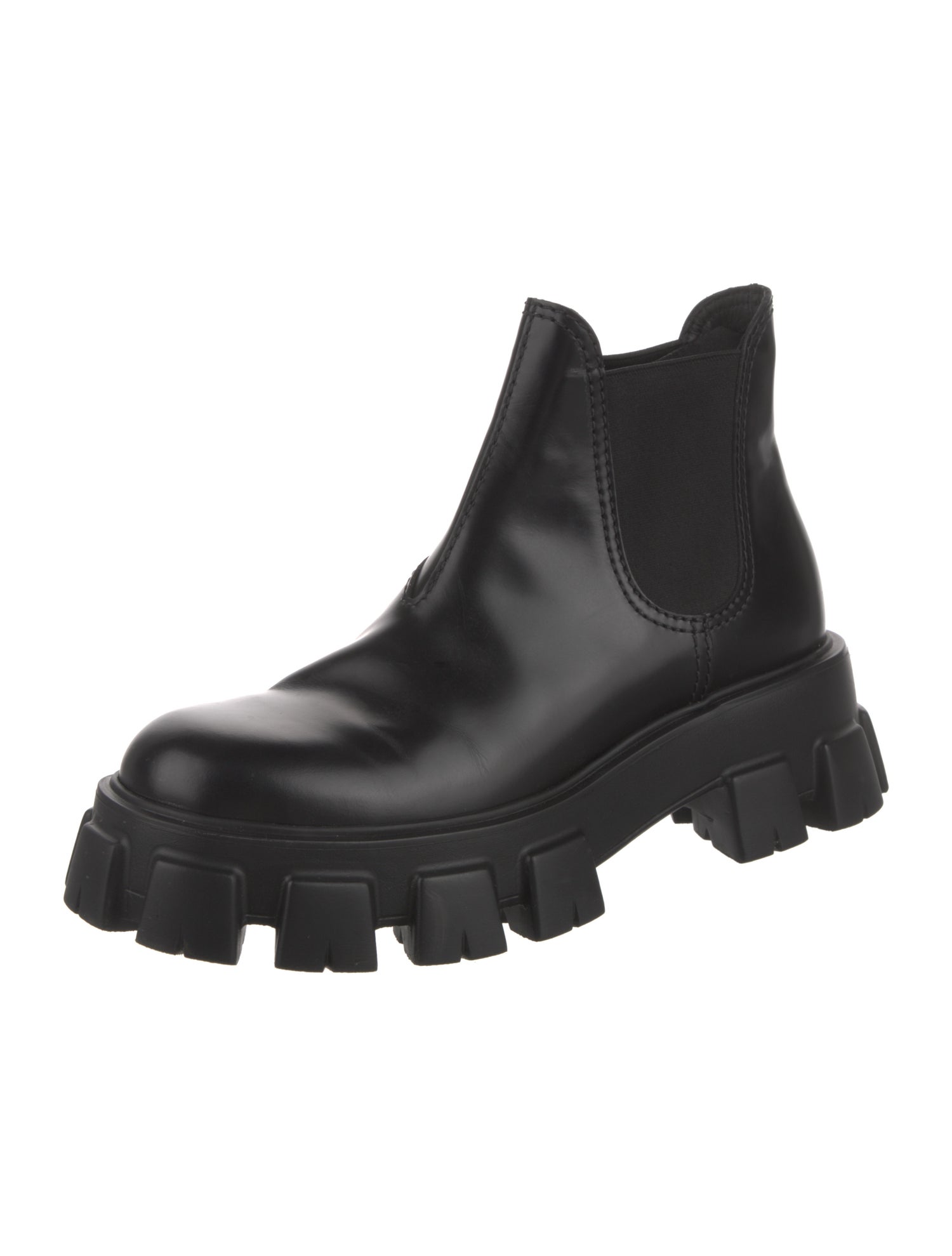 Prada Patent Leather Chelsea Boots