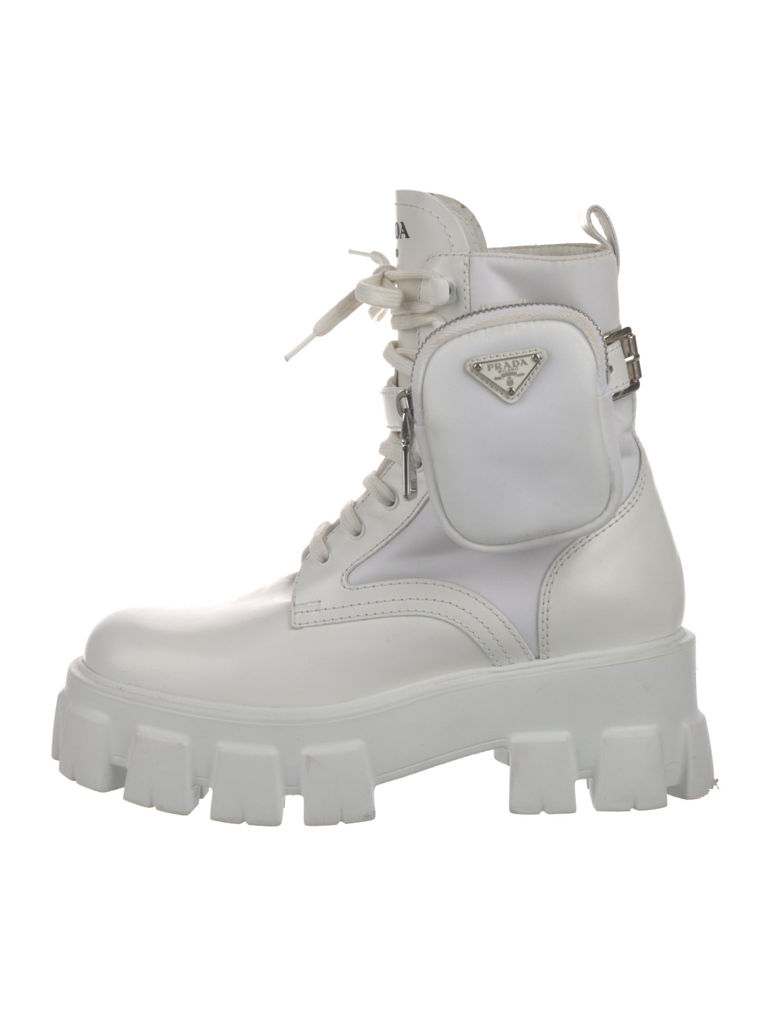 Prada Leather Combat Boots