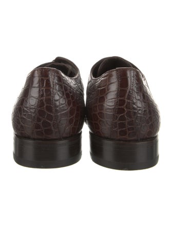 Prada Crocodile Derby Shoes
