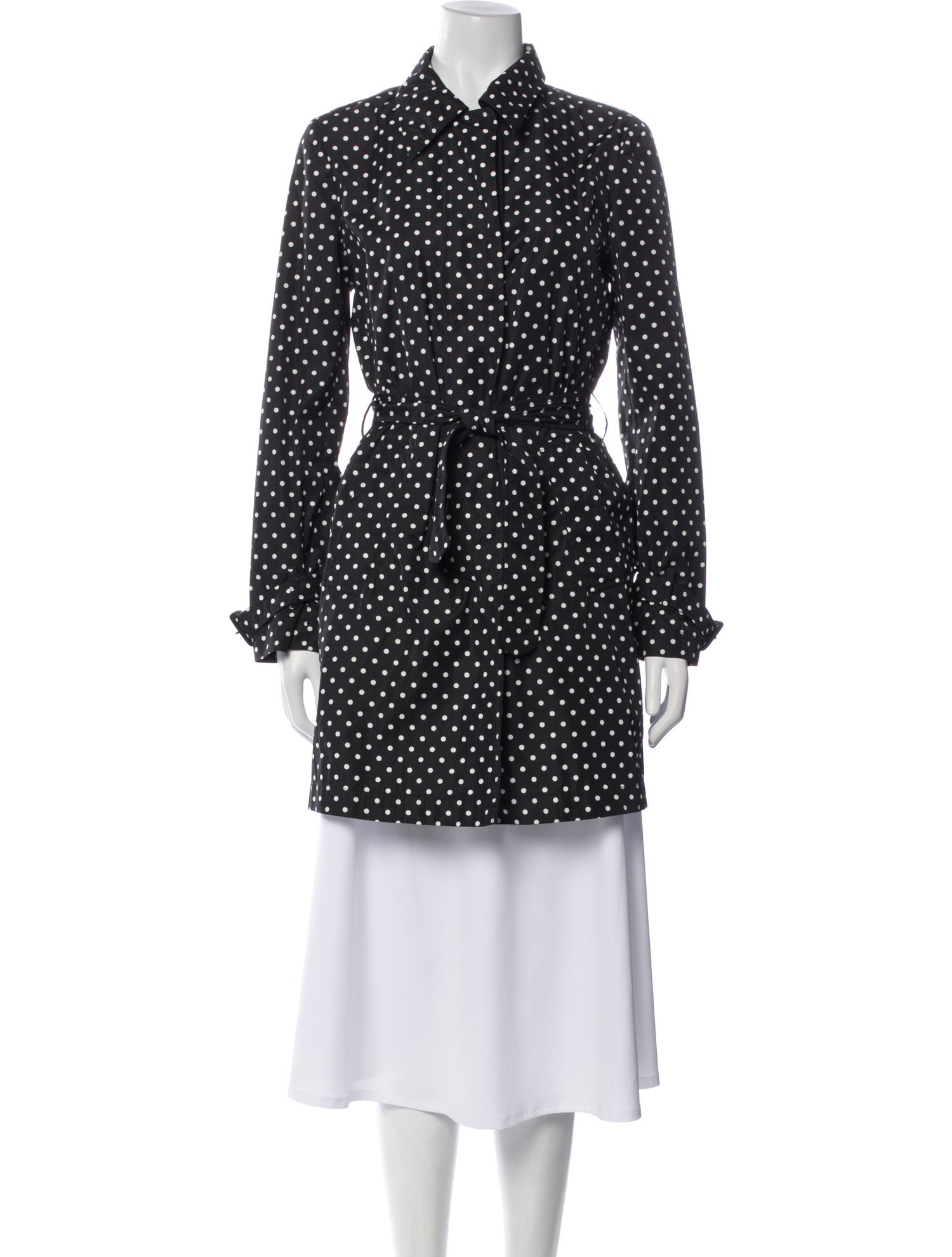 Prada 2011 Polka Dot Print Trench Coat