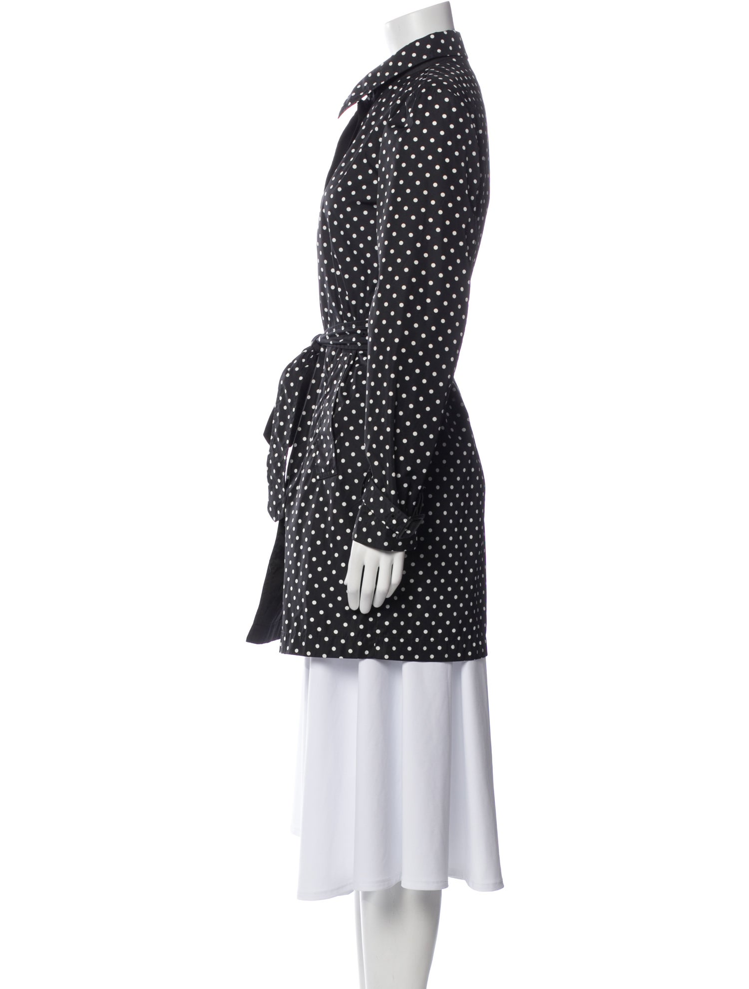 Prada 2011 Polka Dot Print Trench Coat