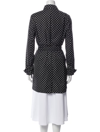 Prada 2011 Polka Dot Print Trench Coat