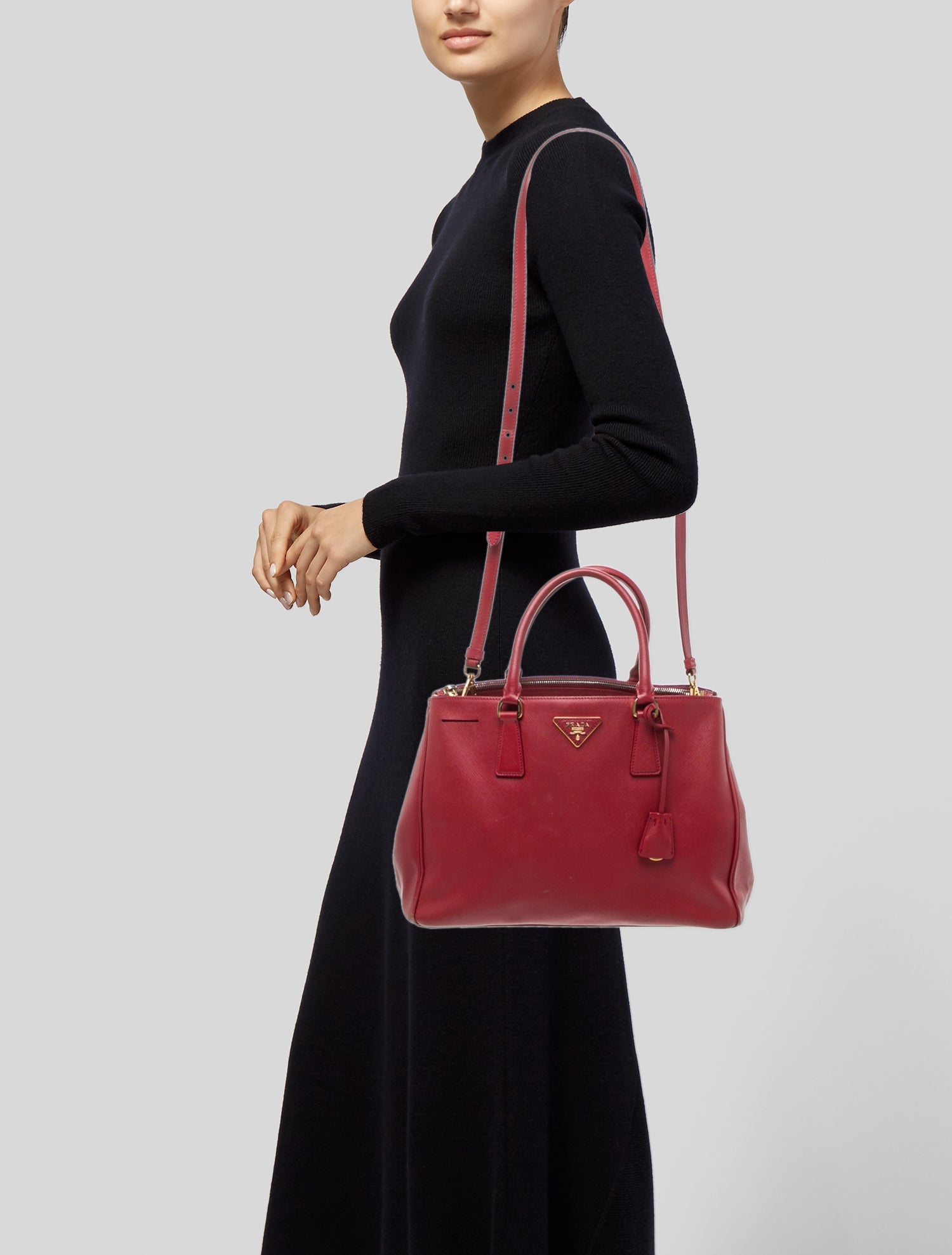 Prada Saffiano Leather Galleria Double Zip Medium