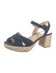 Prada Denim Colorblock Pattern Slingback Pumps