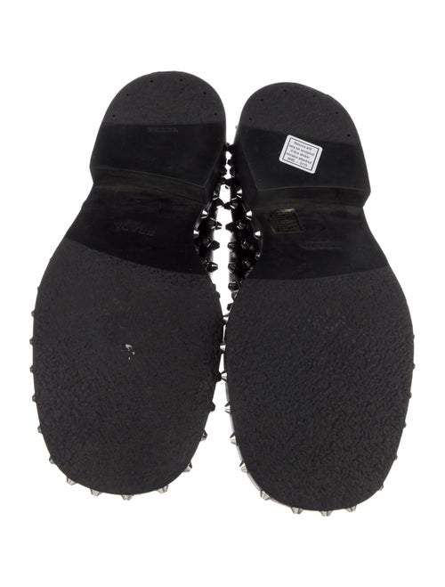 Prada Leather Studded Accents Derby Shoes