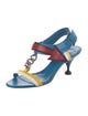 Prada Leather Colorblock Pattern Slingback Pumps