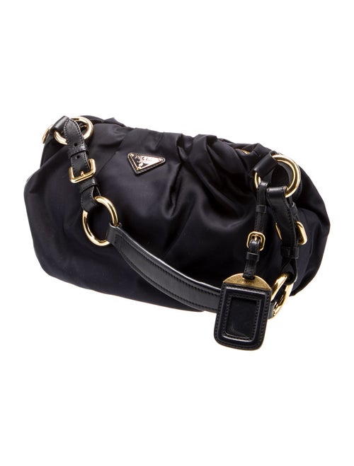 Prada Enameled Metal Triangle Hobo