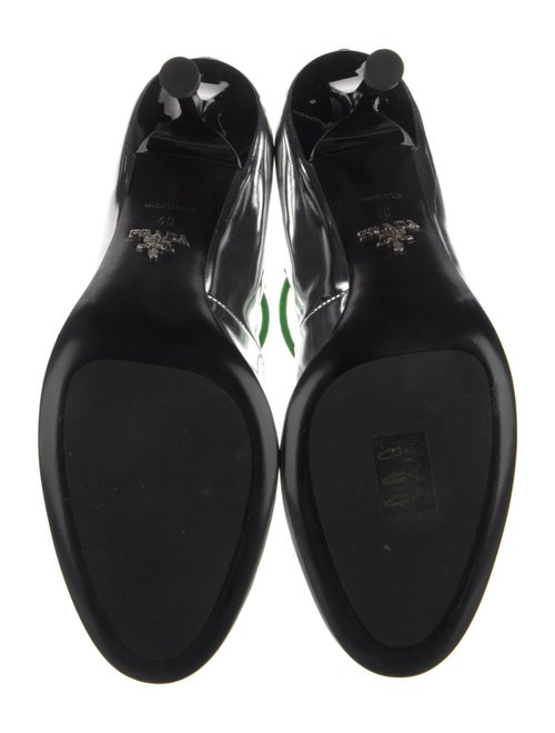 Prada Patent Leather Graphic Print Slingback Pumps