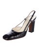 Prada Alligator Animal Print Slingback Pumps