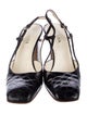 Prada Alligator Animal Print Slingback Pumps