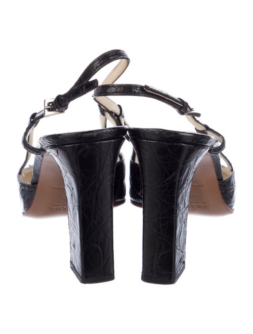 Prada Alligator Animal Print Slingback Pumps