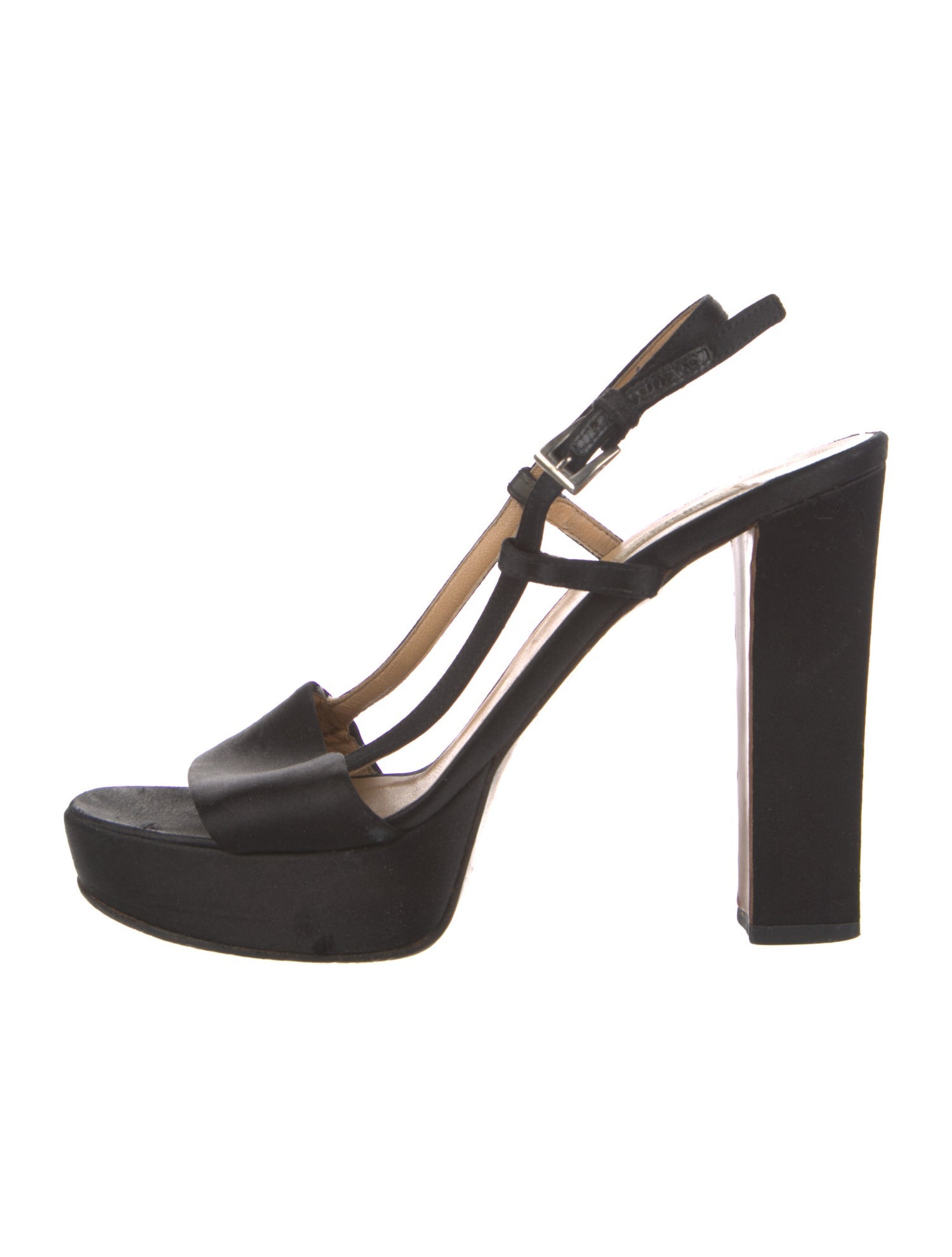 Prada Satin Slingback Sandals