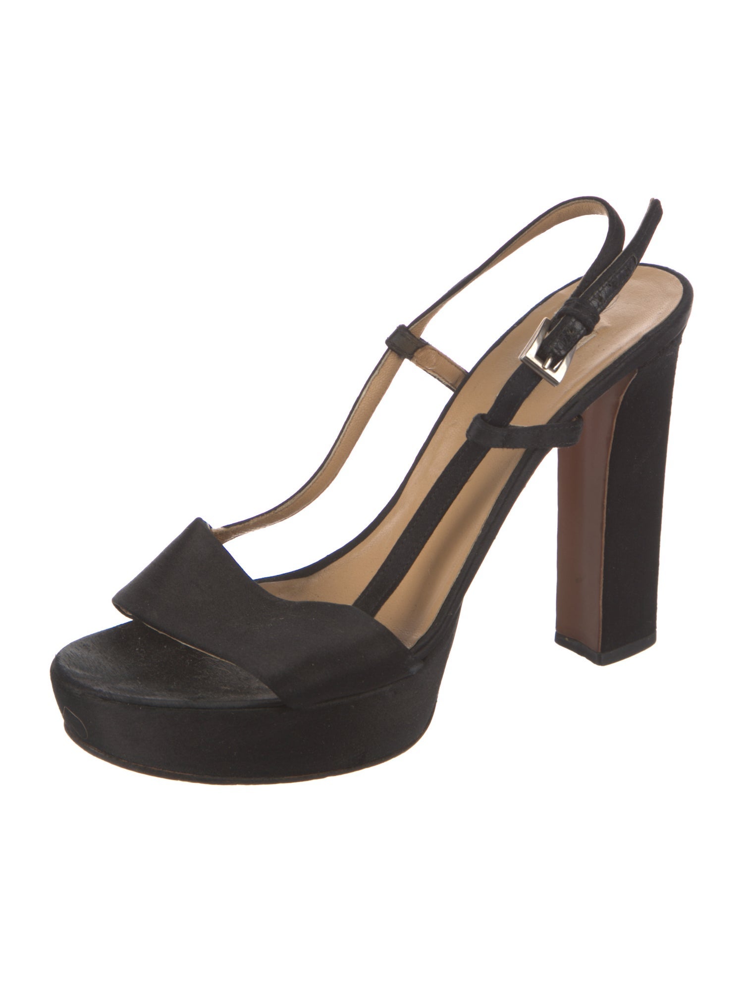 Prada Satin Slingback Sandals