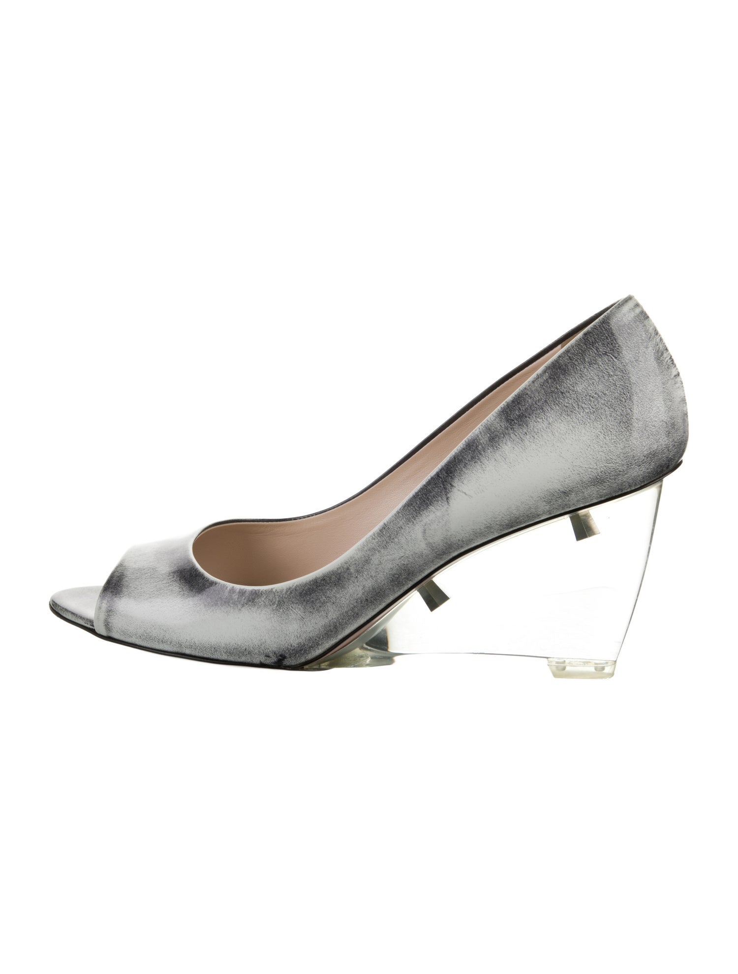 Prada Leather Distressed Accents Pumps