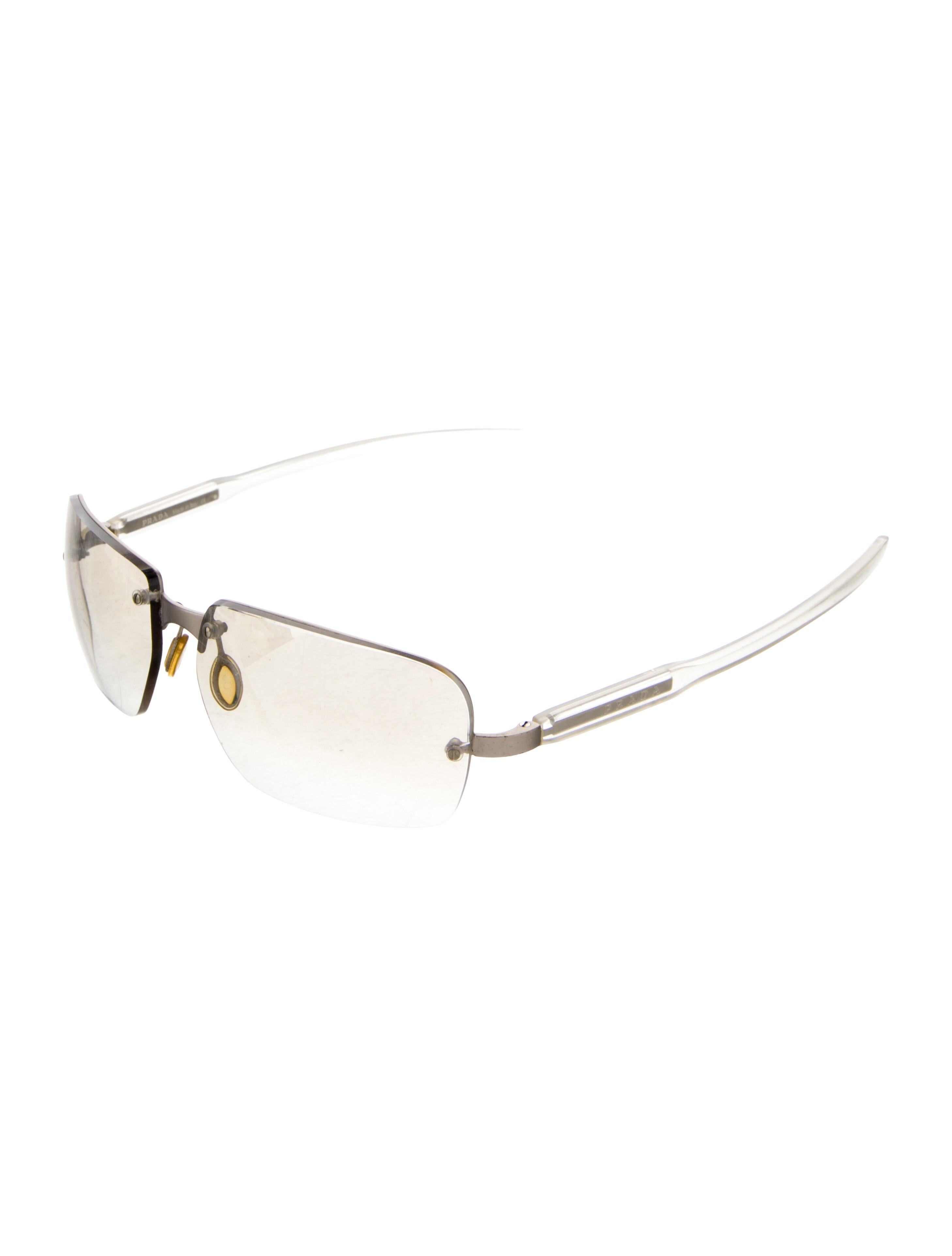 Prada Square Mirrored Sunglasses