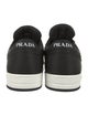 Prada Enameled Metal Triangle Nylon Sneakers