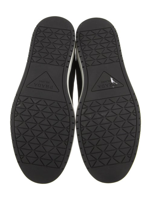 Prada Enameled Metal Triangle Nylon Sneakers