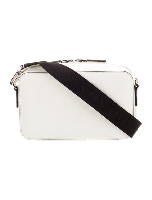 Prada Enameled Metal Triangle Crossbody Bag