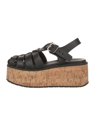 Prada Rubber Slingback Sandals