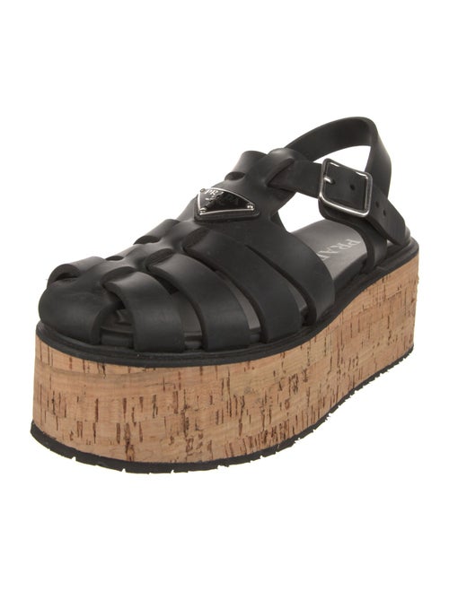 Prada Rubber Slingback Sandals