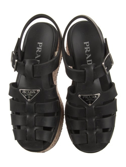 Prada Rubber Slingback Sandals