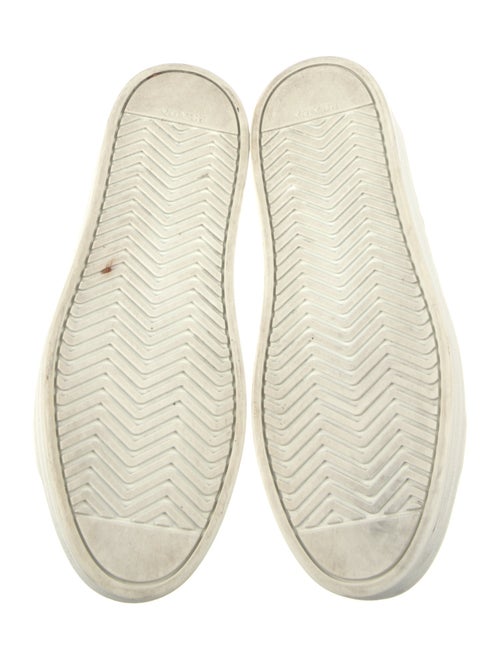 Prada Leather Scalloped Accent Sneakers