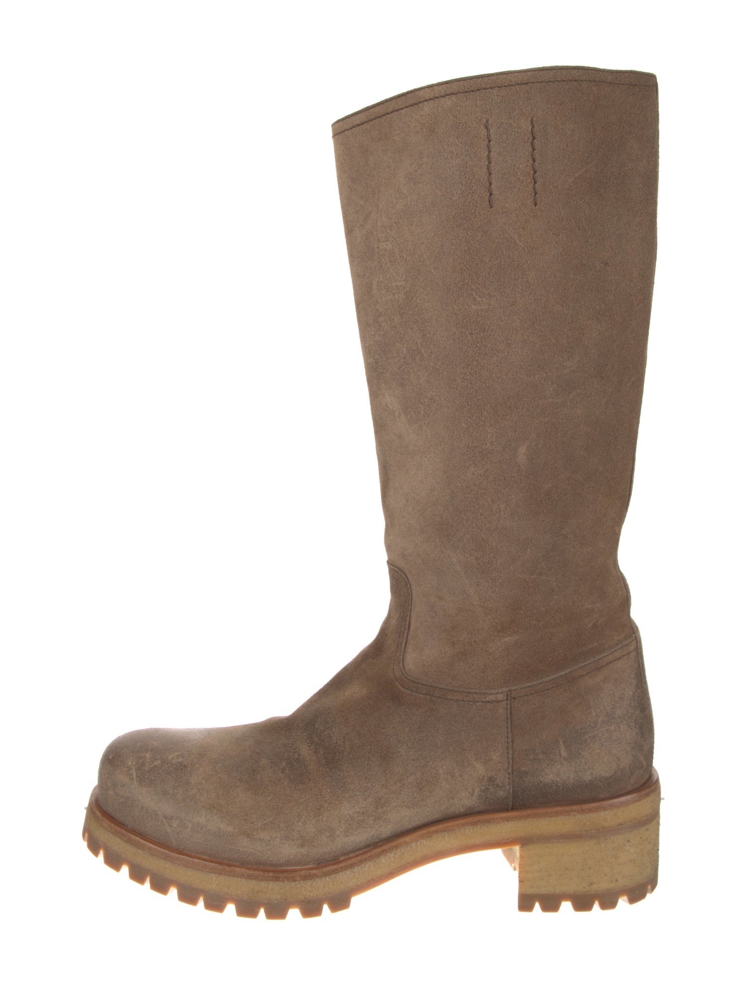 Prada Suede Moto Boots